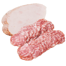 Gesneden kosterworst of ambachtelijke kipfilet